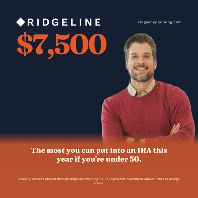 $7,500 in large type beside the advisor's photo